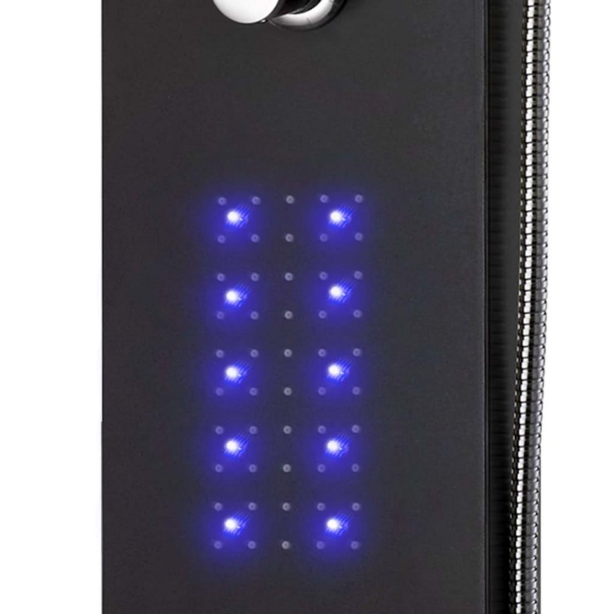 VIDAXL Panneau de douche aluminium 20x44x130 cm noir