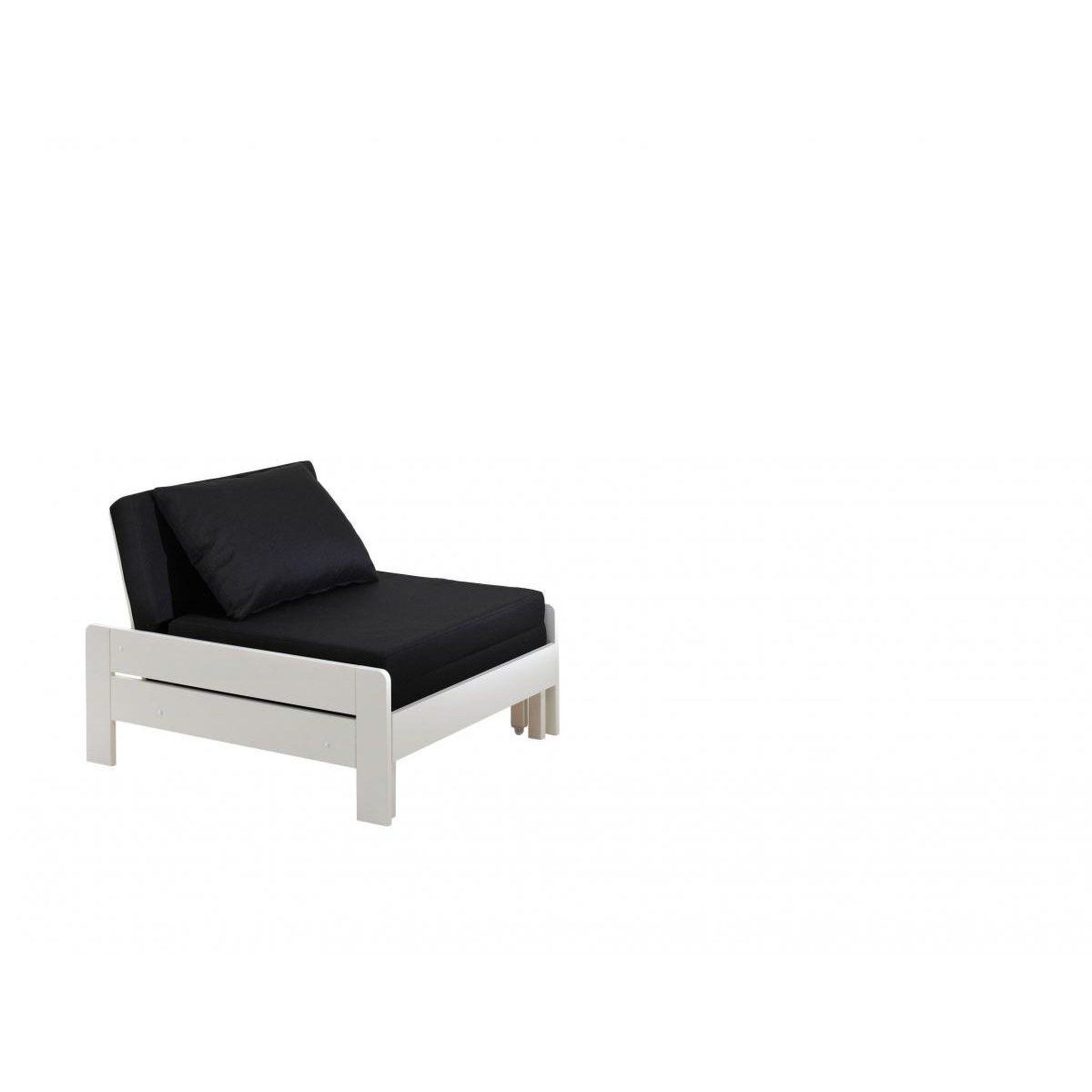 Voir la diapositive 4 : Paris Prix Pack - lit mezzanine, fauteuil-lit & matelas  pino  90x200cm blanc