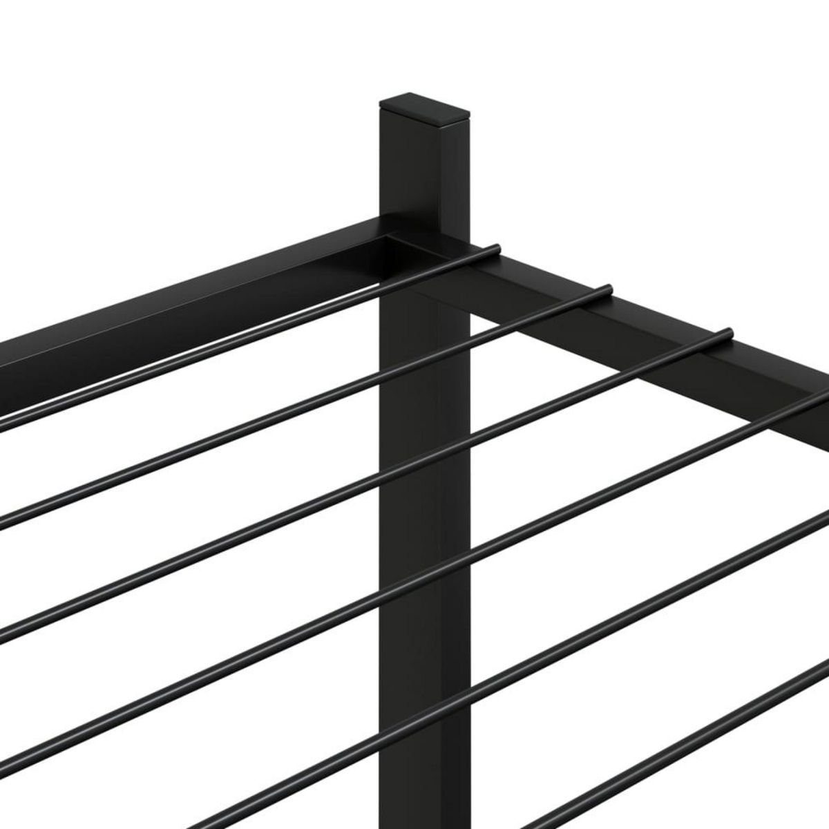 VIDAXL Jardiniere 83x25x100 cm Noir Fer