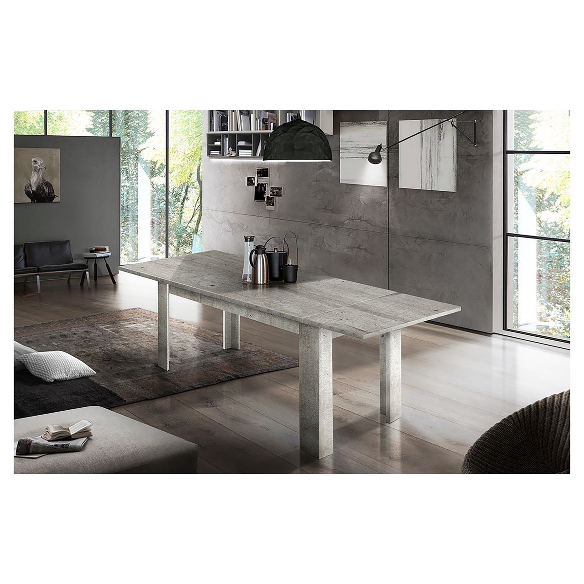 Table de séjour salle à manger extensible L160-210cm OSTUNI