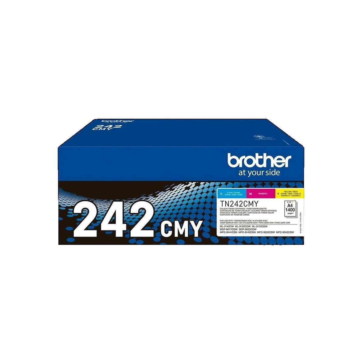 Brother Pack de toners Brother TN242CMY - 3 cartouches originales Jaune, Cyan, Magenta