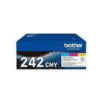 Brother Pack de toners Brother TN242CMY - 3 cartouches originales Jaune, Cyan, Magenta