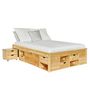 Voir la diapositive 1 : Paris Prix Lit Multi-Rangements  Clark  180x200cm Naturel