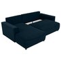Voir la diapositive 3 : BEST MOBILIER Aurelia - canapé d'angle gauche 4 places convertible avec coffre en tissu texturé
