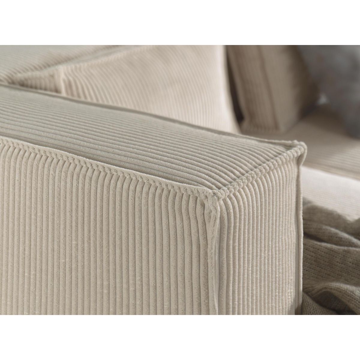 LISA DESIGN Stella - canapé panoramique en u - 7 places - en velours côtelé