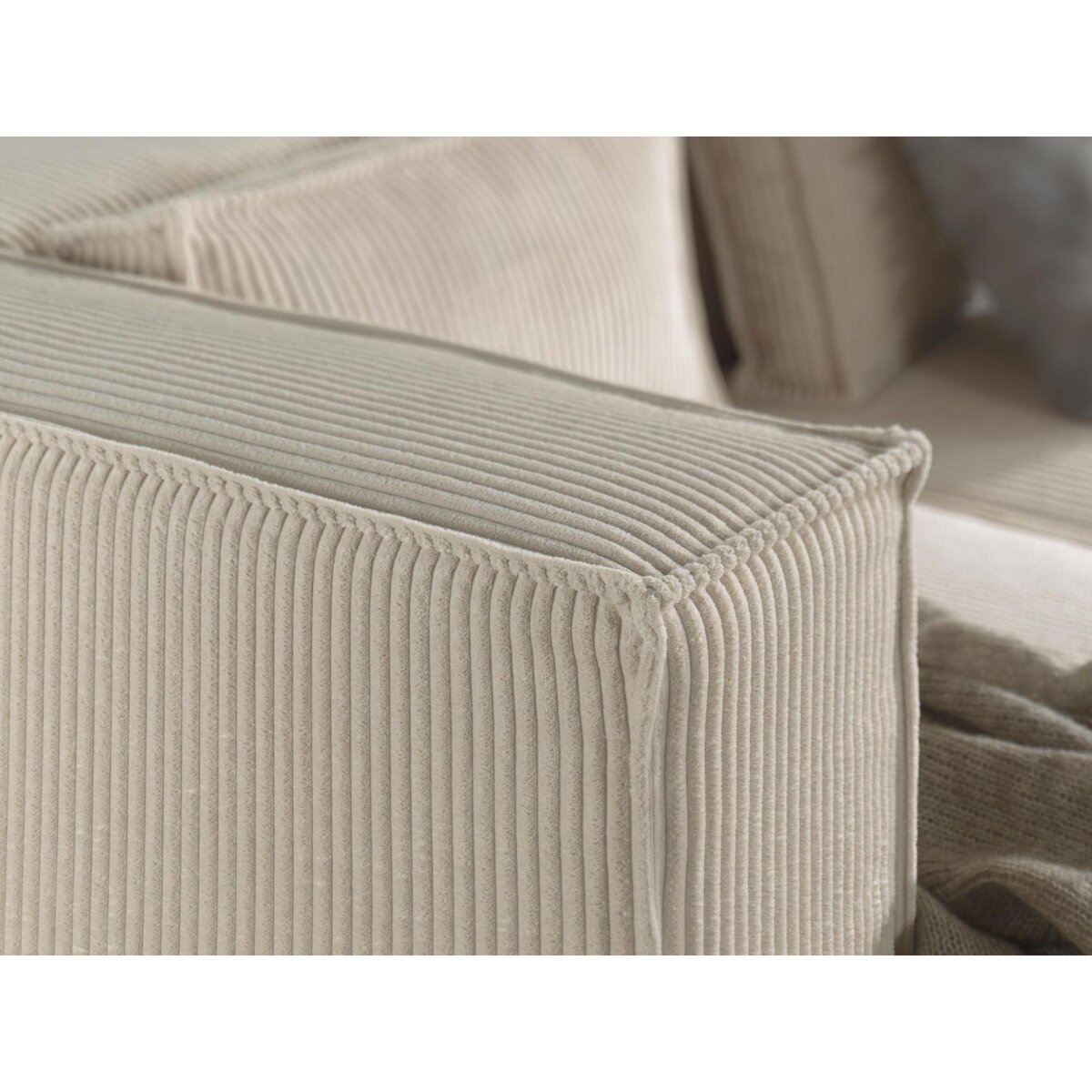 LISA DESIGN Stella - canapé panoramique en u - 7 places - en velours côtelé