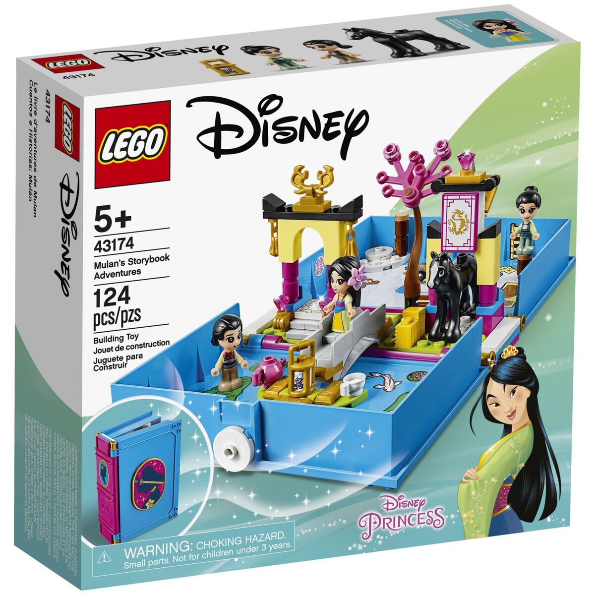 LEGO Princesses Disney 43174-Les Aventures de Mulan dans un Livre de Contes