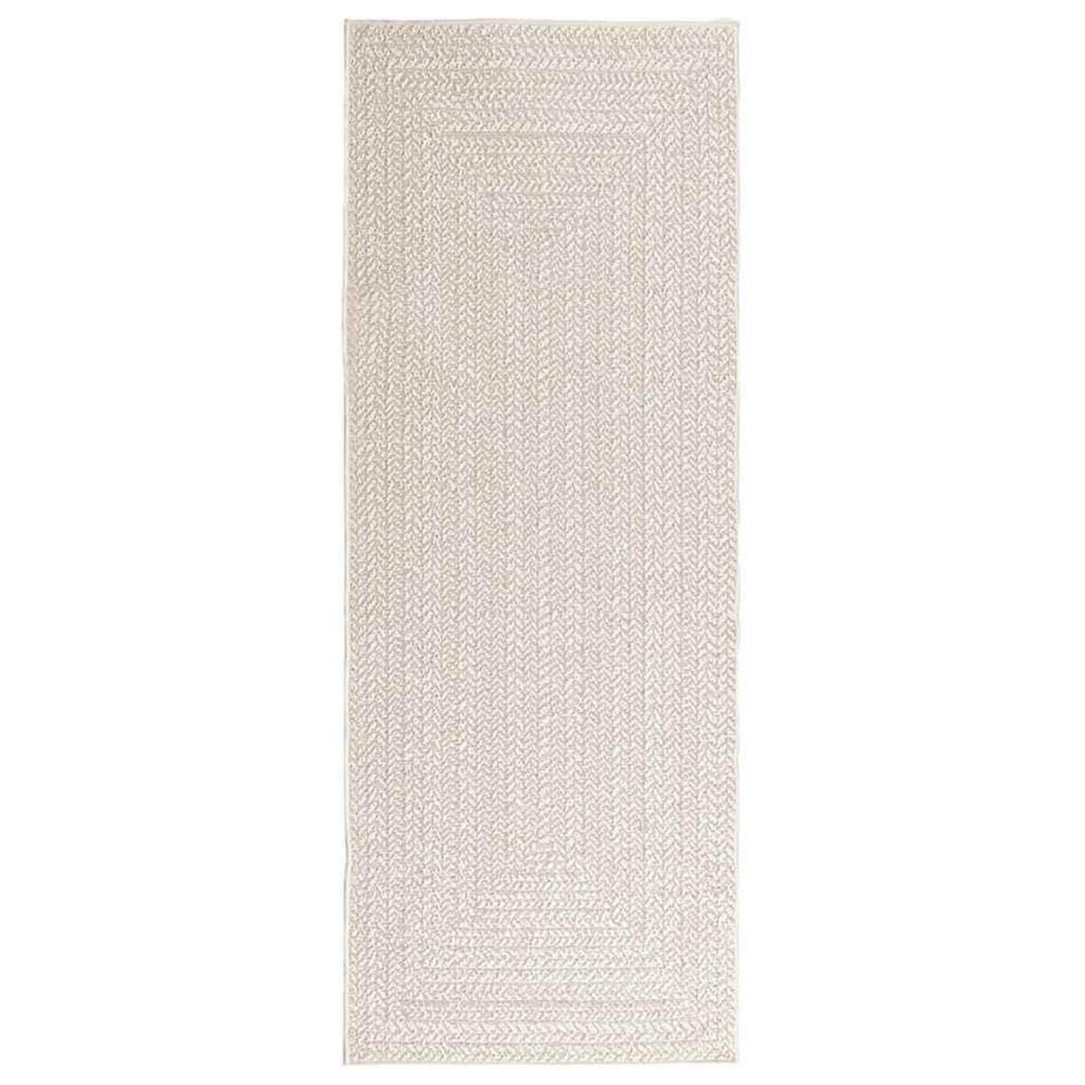 VIDAXL Tapis ZIZUR creme 80x200 cm aspect de jute interieur exterieur