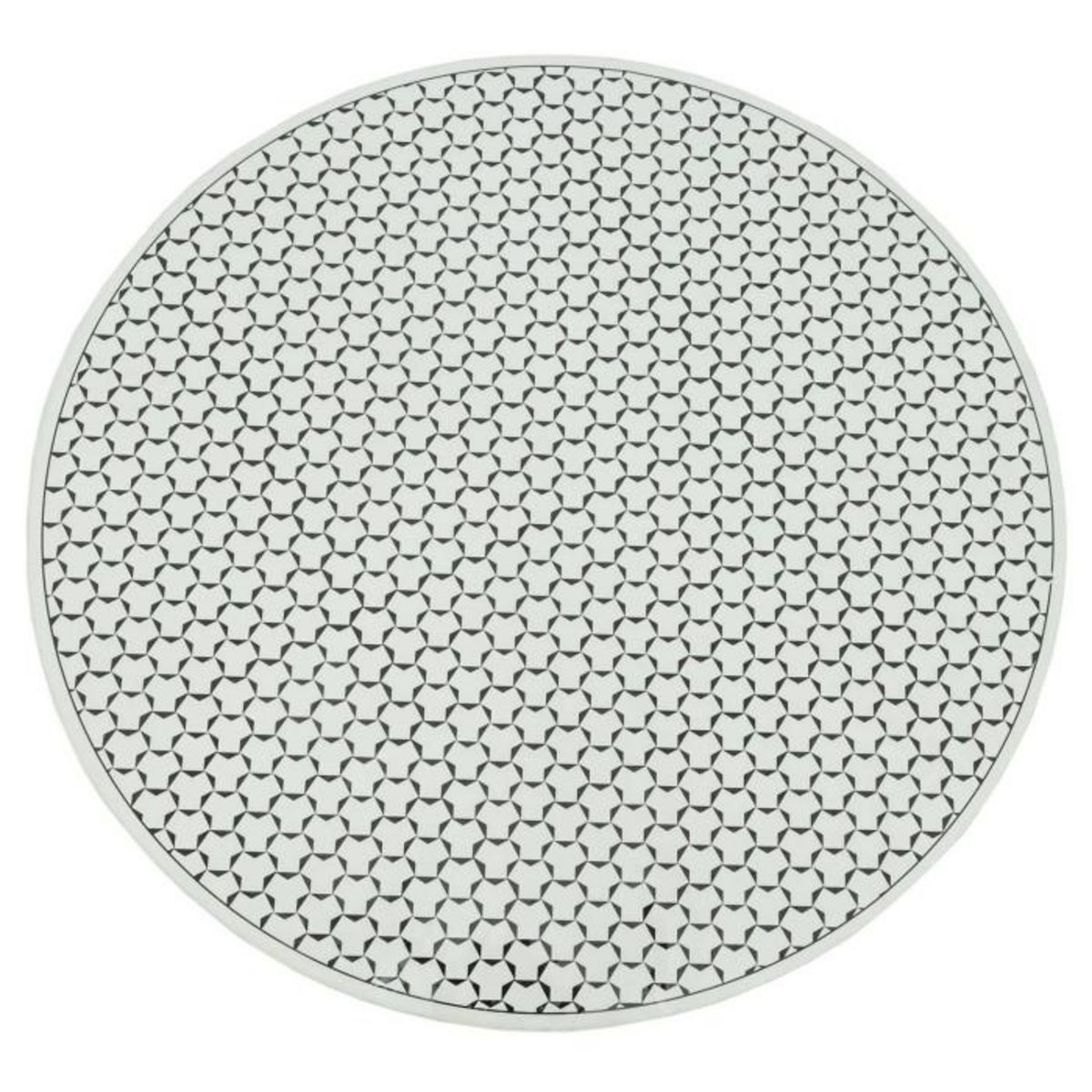 Paris Prix Table à Manger Design  Géométrique  100cm Noir & Blanc