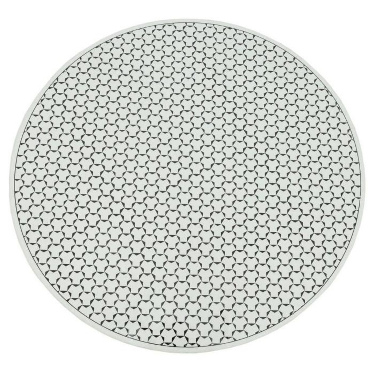 Paris Prix Table à Manger Design  Géométrique  100cm Noir & Blanc