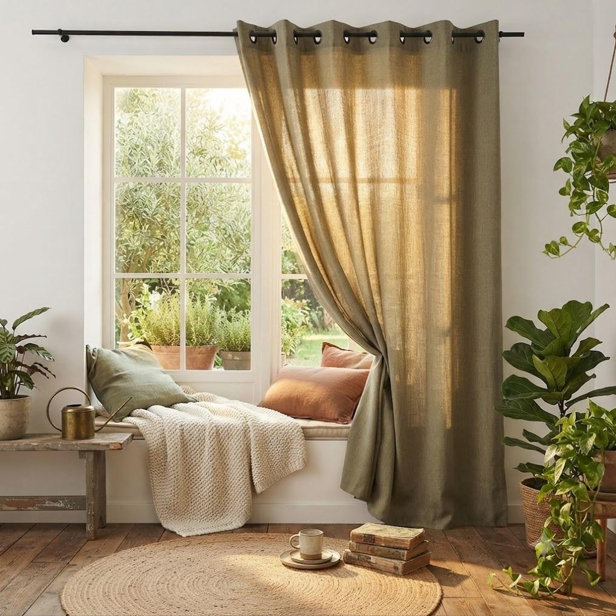 Voir la diapositive 5 : Eden Un rideau tamisant bea chiné design et moderne