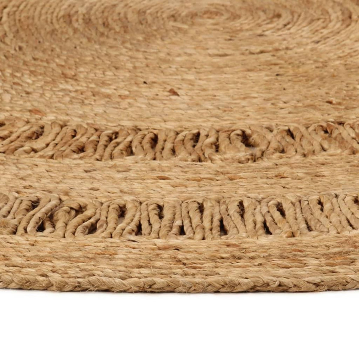 VIDAXL Tapis Jute tresse a la main 150 cm Rond