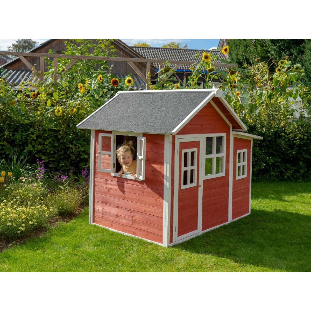 EXIT TOYS Maisonnette en bois pour enfants Loft 150 Rouge - Exit Toys