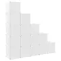 VIDAXL Armoire de rangement pour enfants avec 15 cubes Blanc PP