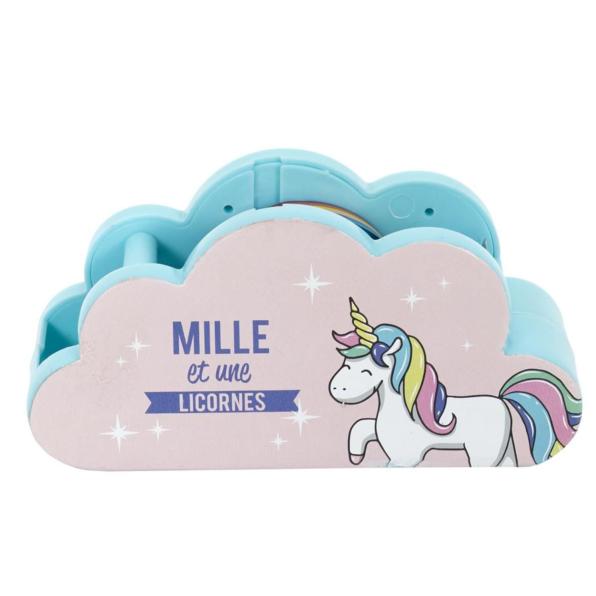 Jeux 2 momes Distributeur ruban adhésif  licorne  13cm rose