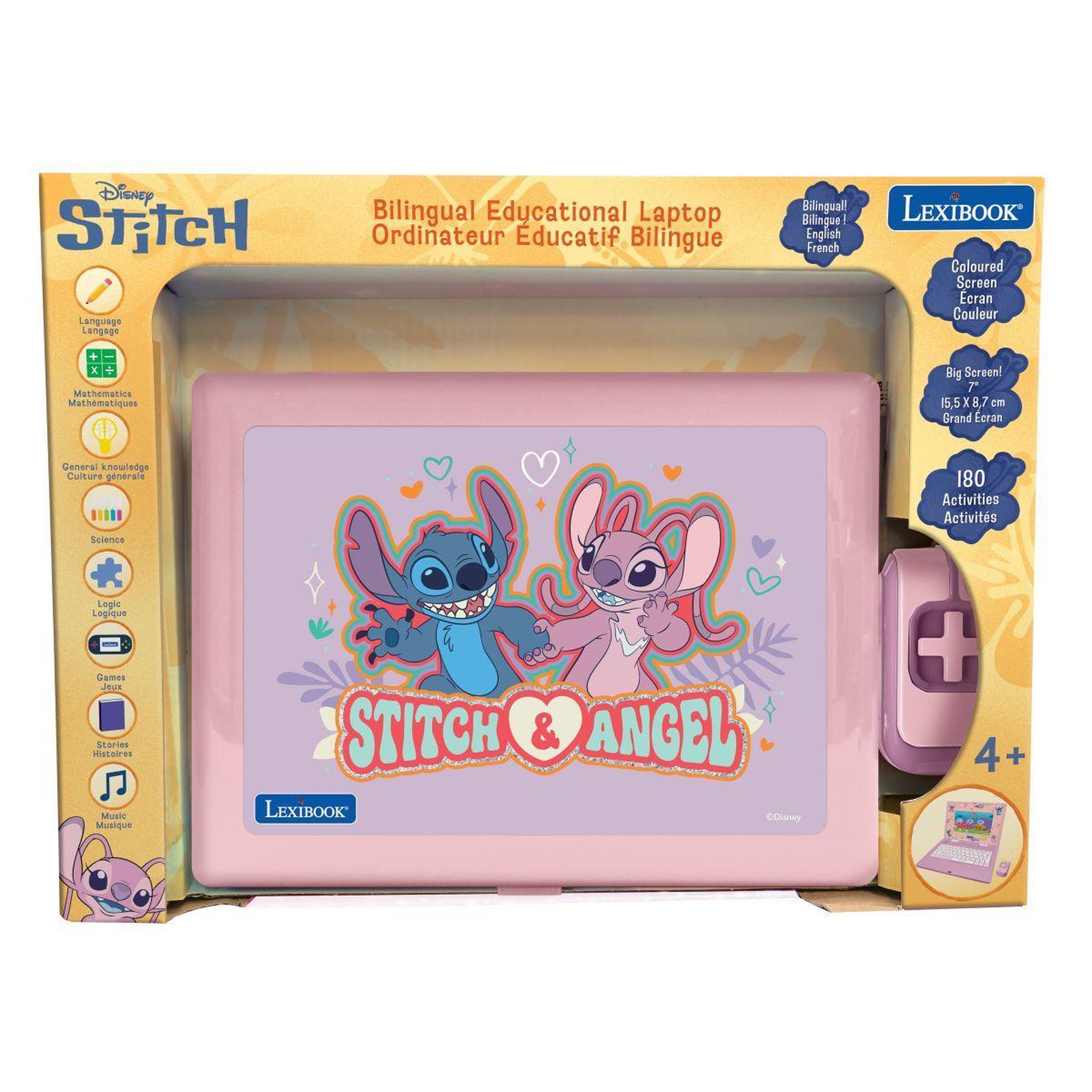 Voir la diapositive 3 : Lexibook Ordinateur éducatif couleur Angel Stitch EN/FR