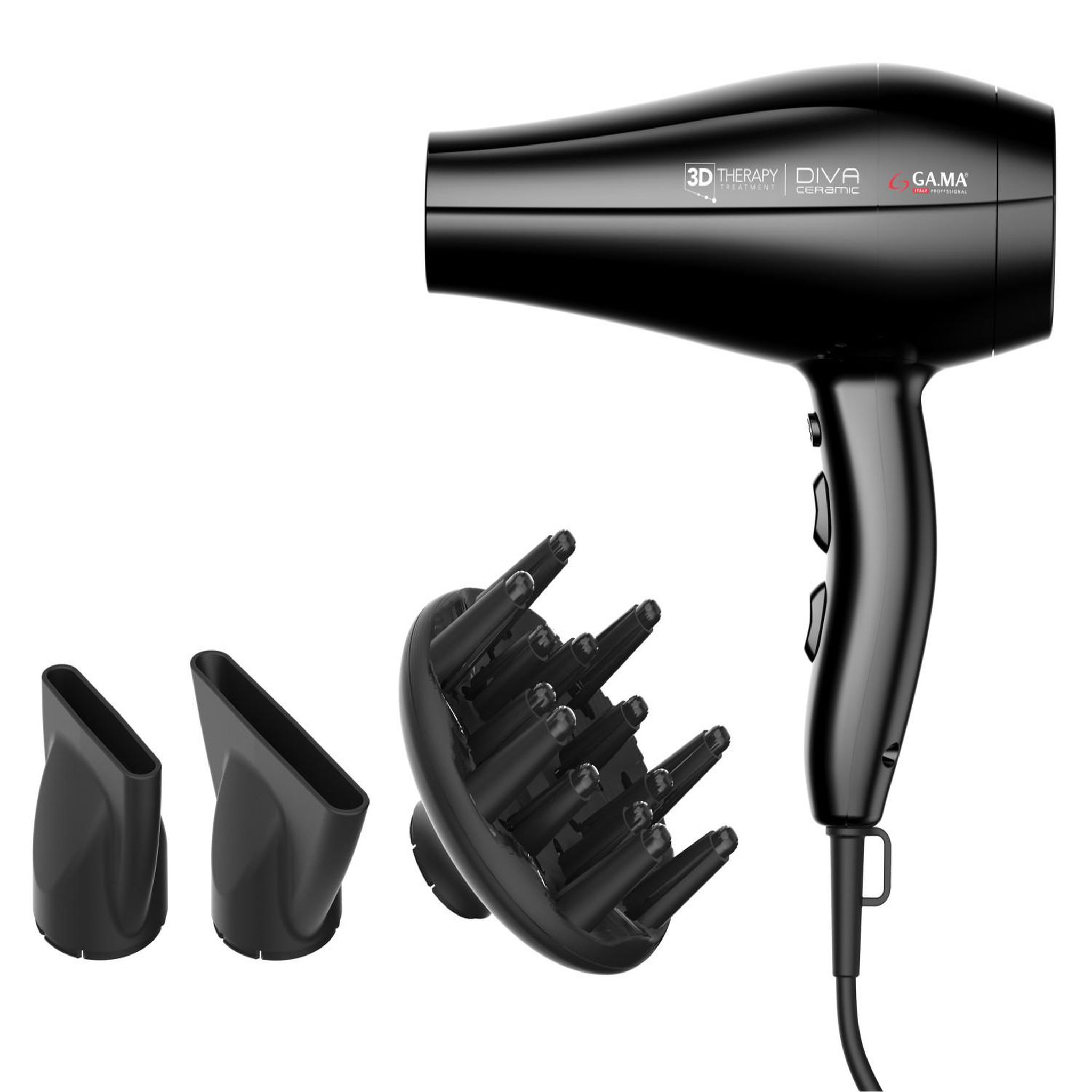 Voir la diapositive 2 : Gama Ga.ma diva ceramic ion sèche-cheveux 2300 w noir