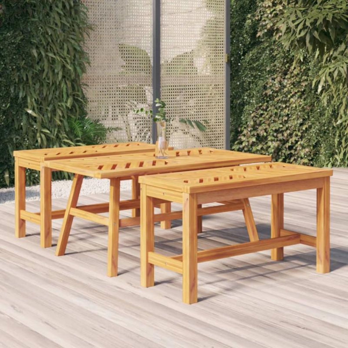 VIDAXL Table basse 100x50x45 cm bois massif d acacia