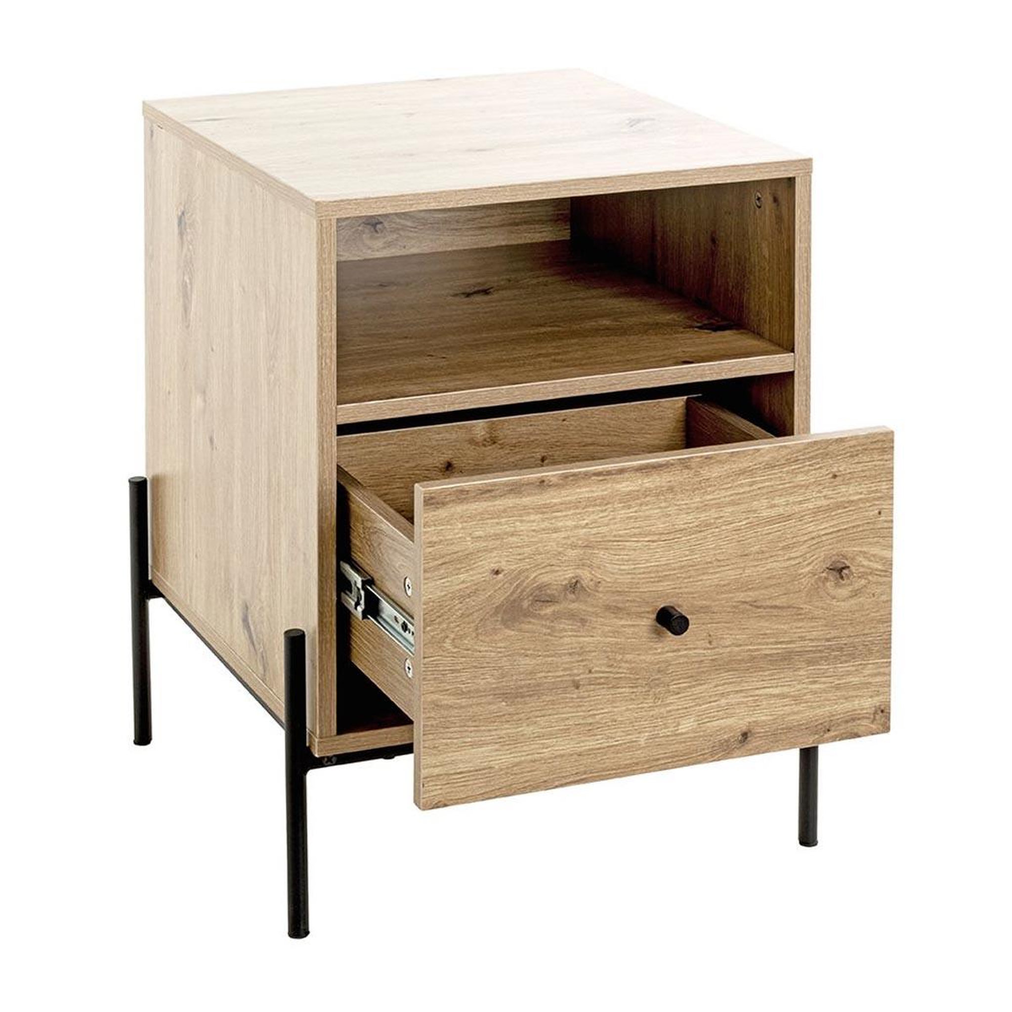 Voir la diapositive 3 : Paris Prix Table de chevet 1 tiroir  ali  60cm naturel