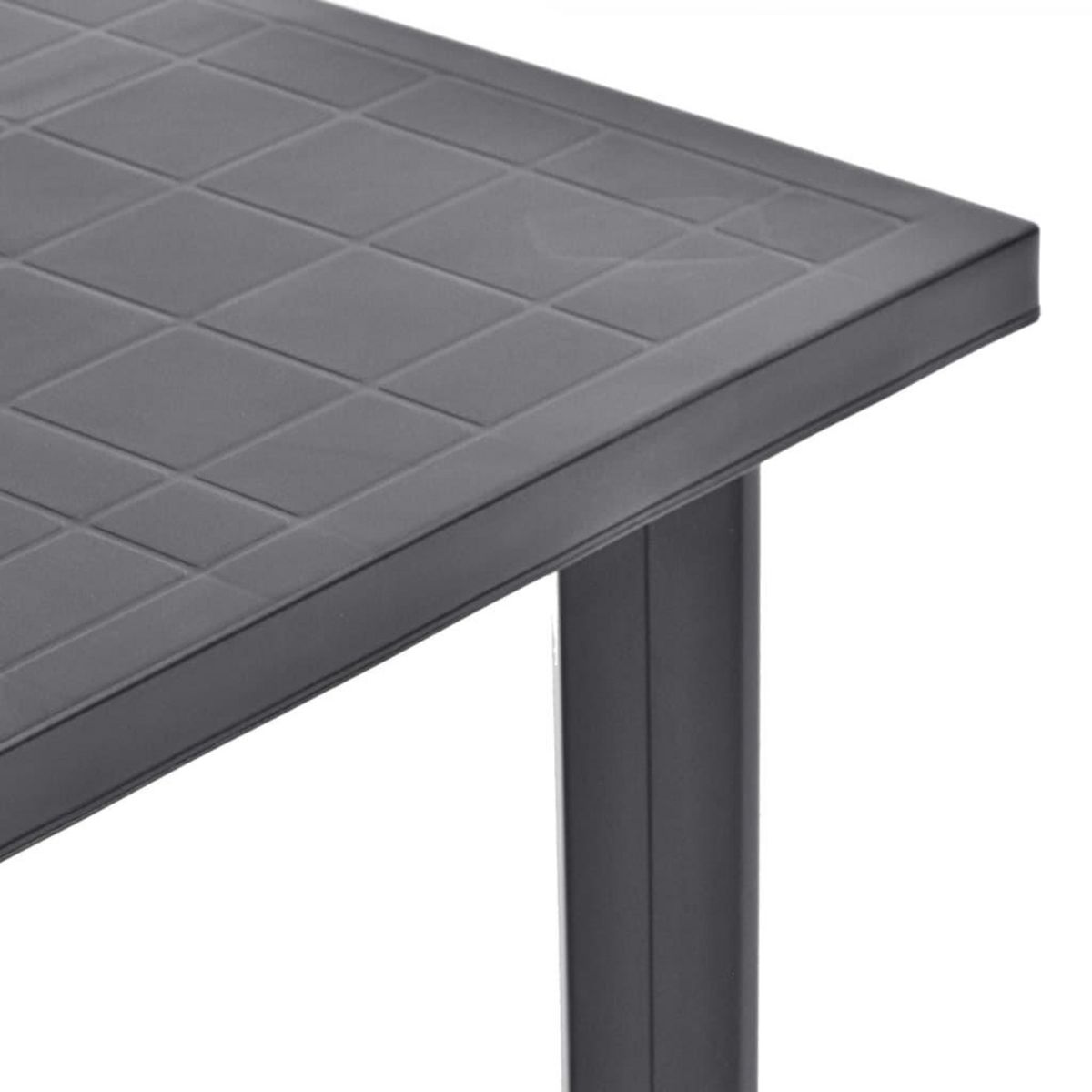 VIDAXL Table de jardin Anthracite 80x75x72 cm Plastique