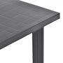 Voir la diapositive 3 : VIDAXL Table de jardin Anthracite 80x75x72 cm Plastique