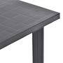 Voir la diapositive 3 : VIDAXL Table de jardin Anthracite 80x75x72 cm Plastique