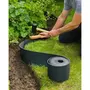 NATURE Bordure de jardin - NATURE - Noir - PE recyclé, épaisseur 3 mm - H15 cm x 10 m - 10 Ancres noires - H26,7 x 1,9 x 1,8cm