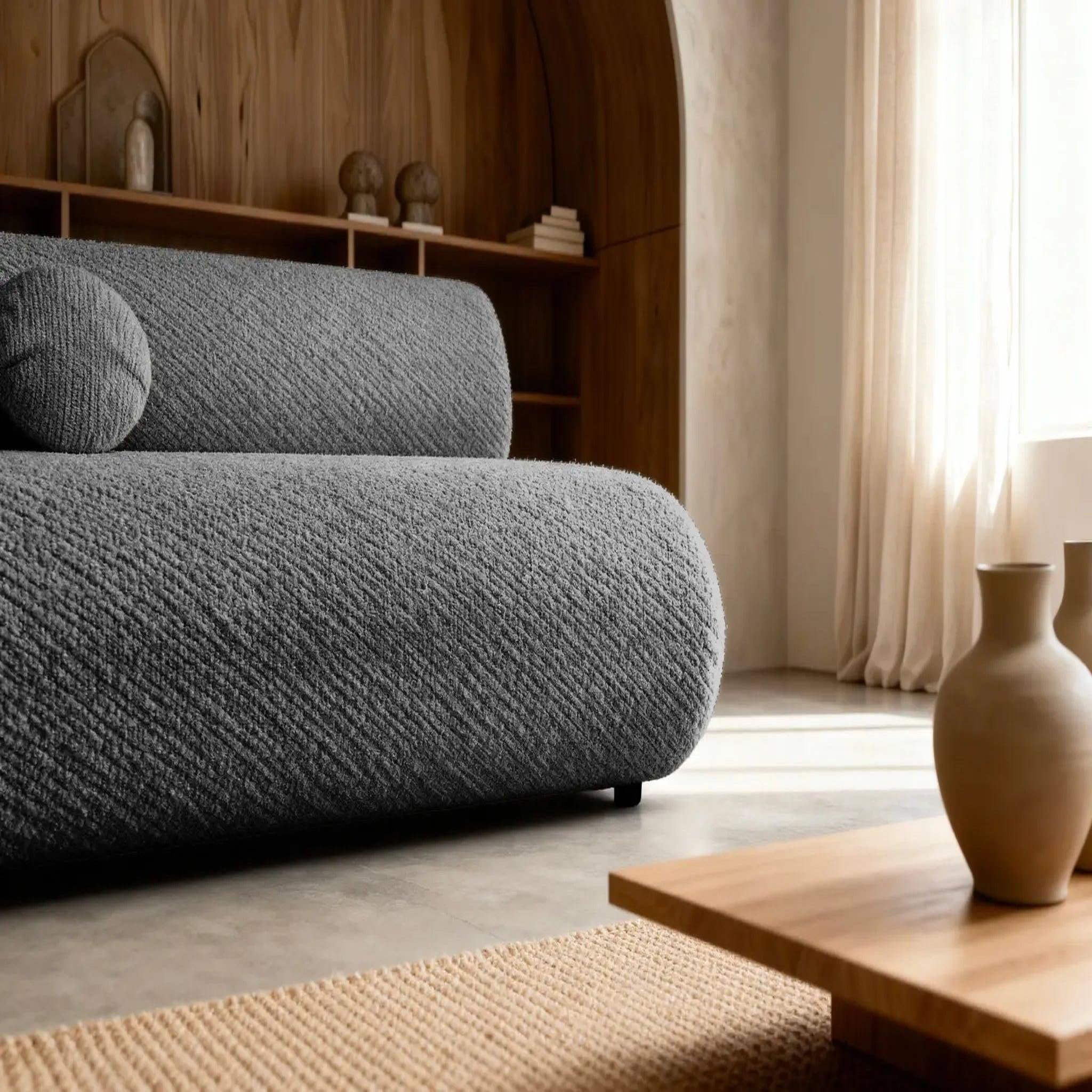Voir la diapositive 4 : CASANOVA PARIS Levi - canapé droit convertible tissu lisse