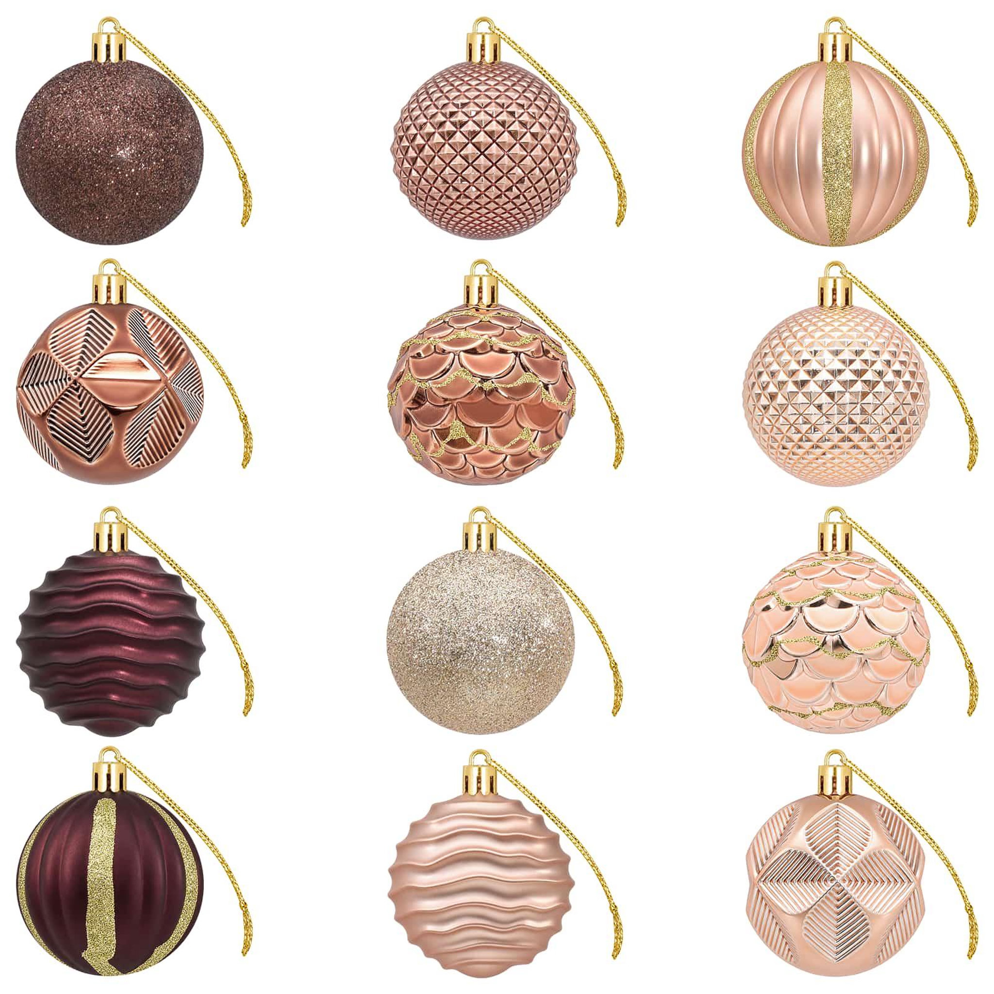 Voir la diapositive 5 : VIDAXL Ensemble de boules de Noël 36 pc Champagne et brun Diam. 6 cm