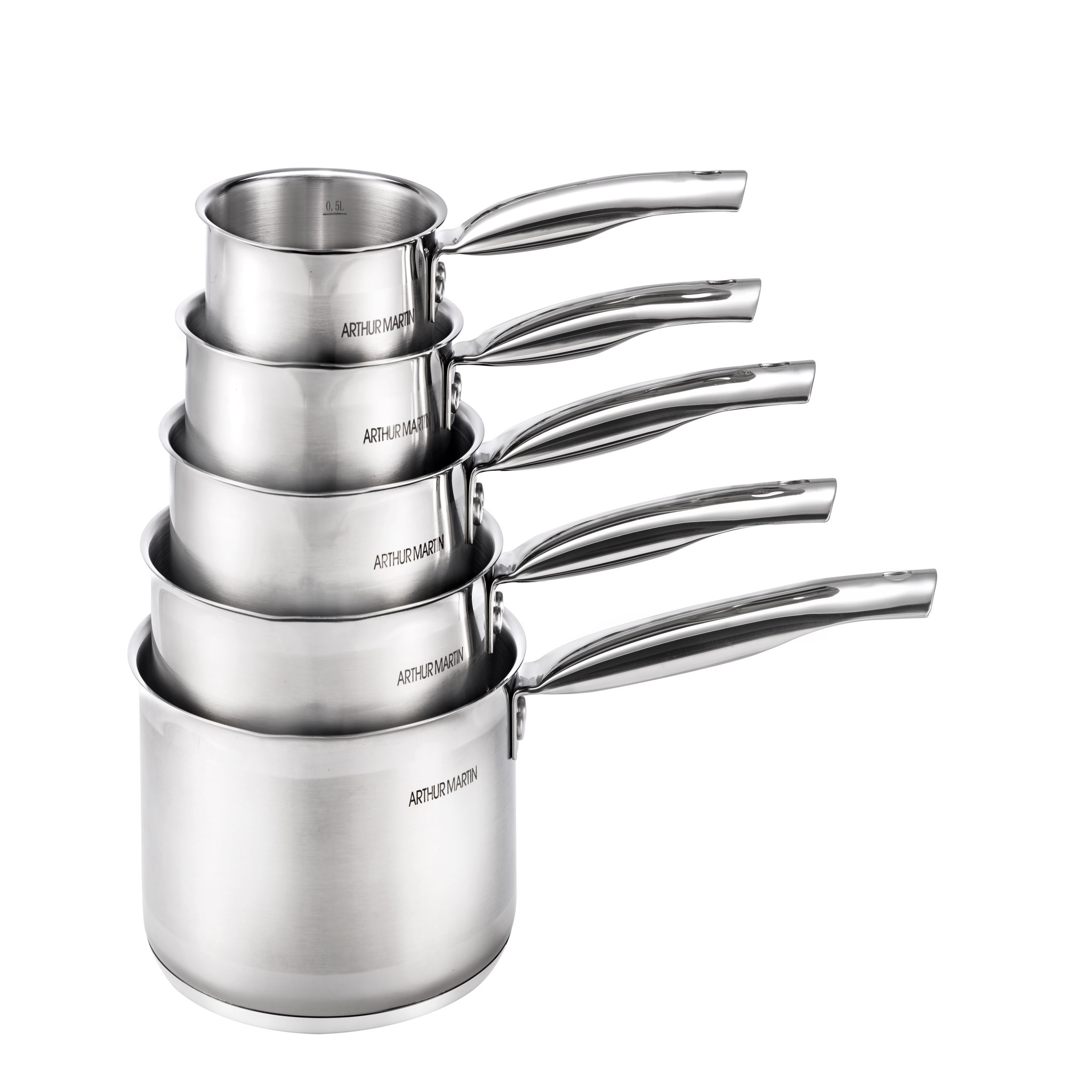 Voir la diapositive 1 : Arthur Martin Batterie de cuisine induction 5 casseroles 