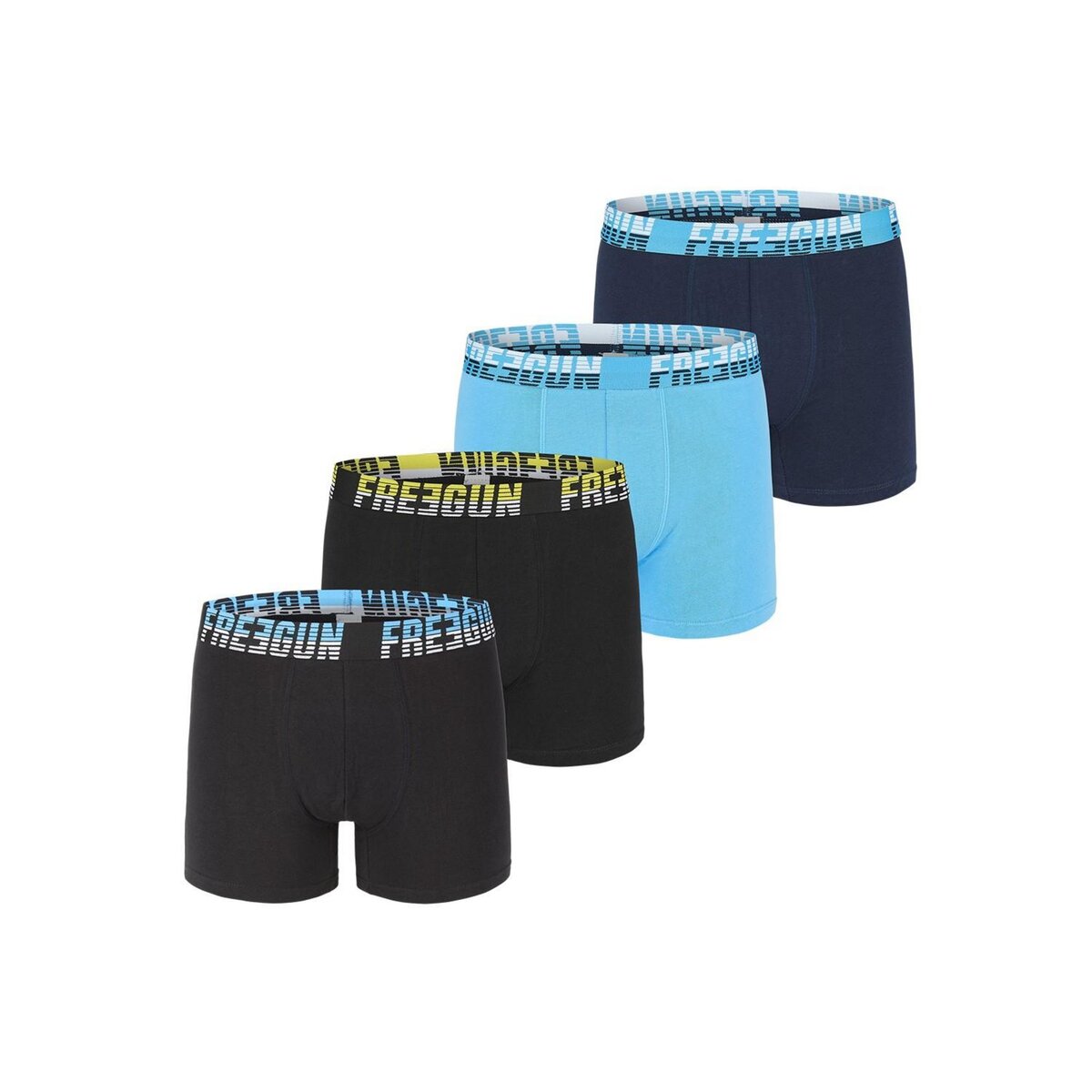 FREEGUN Lot de 4 Boxers coton homme pas cher Auchan