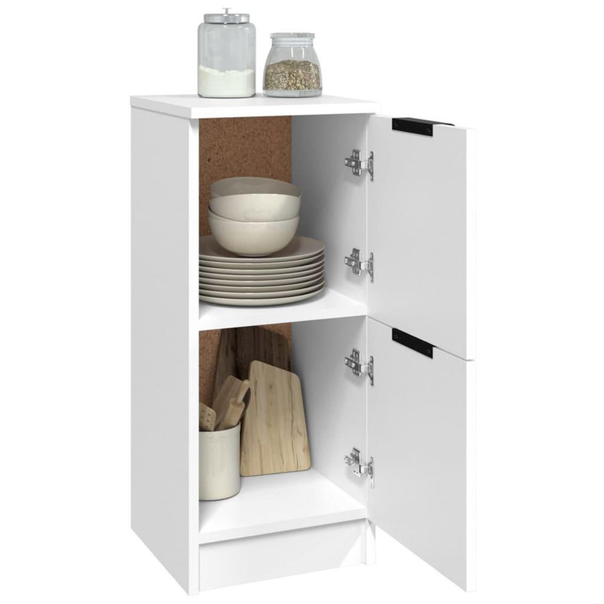 VIDAXL Buffets 2 pcs blanc 30x30x70 cm bois d'ingenierie