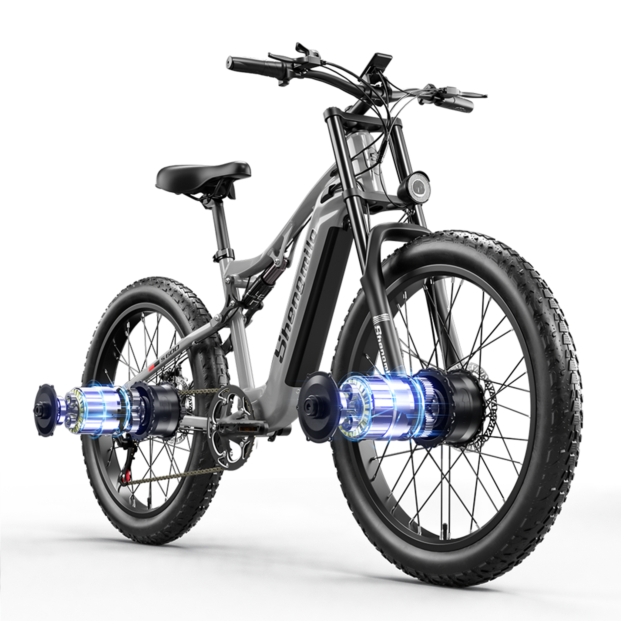 Voir la diapositive 6 : SHENGMILO VTT électrique Shengmilo S600 26  à double moteur 48 V 17,5 Ah