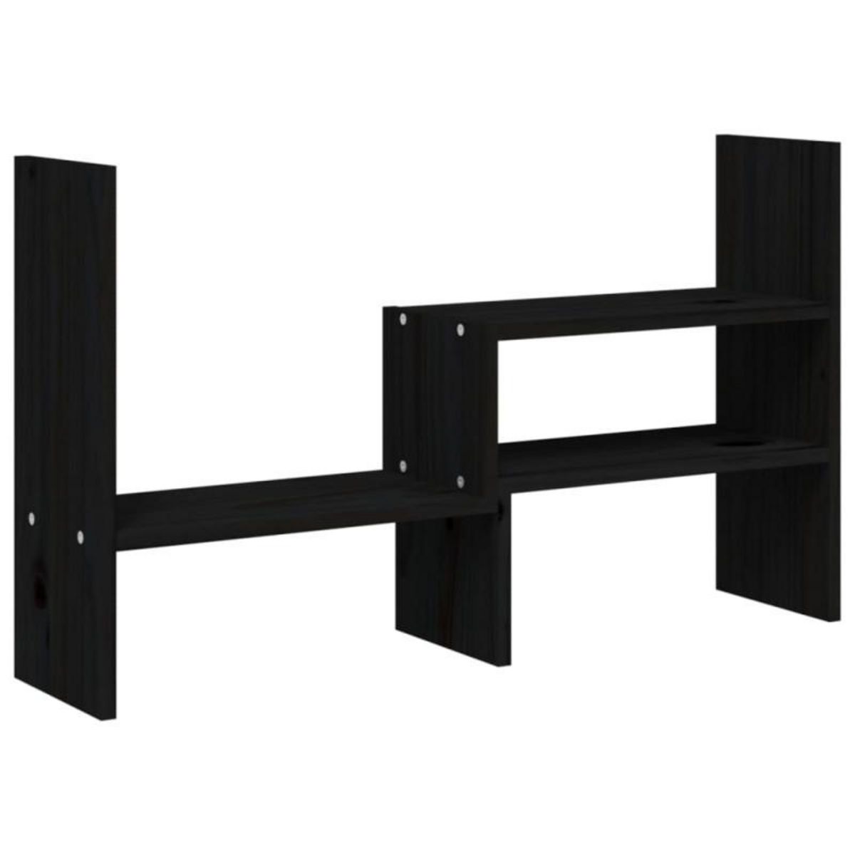 VIDAXL Support pour moniteur Noir (39 72)x17x43 cm Bois de pin solide