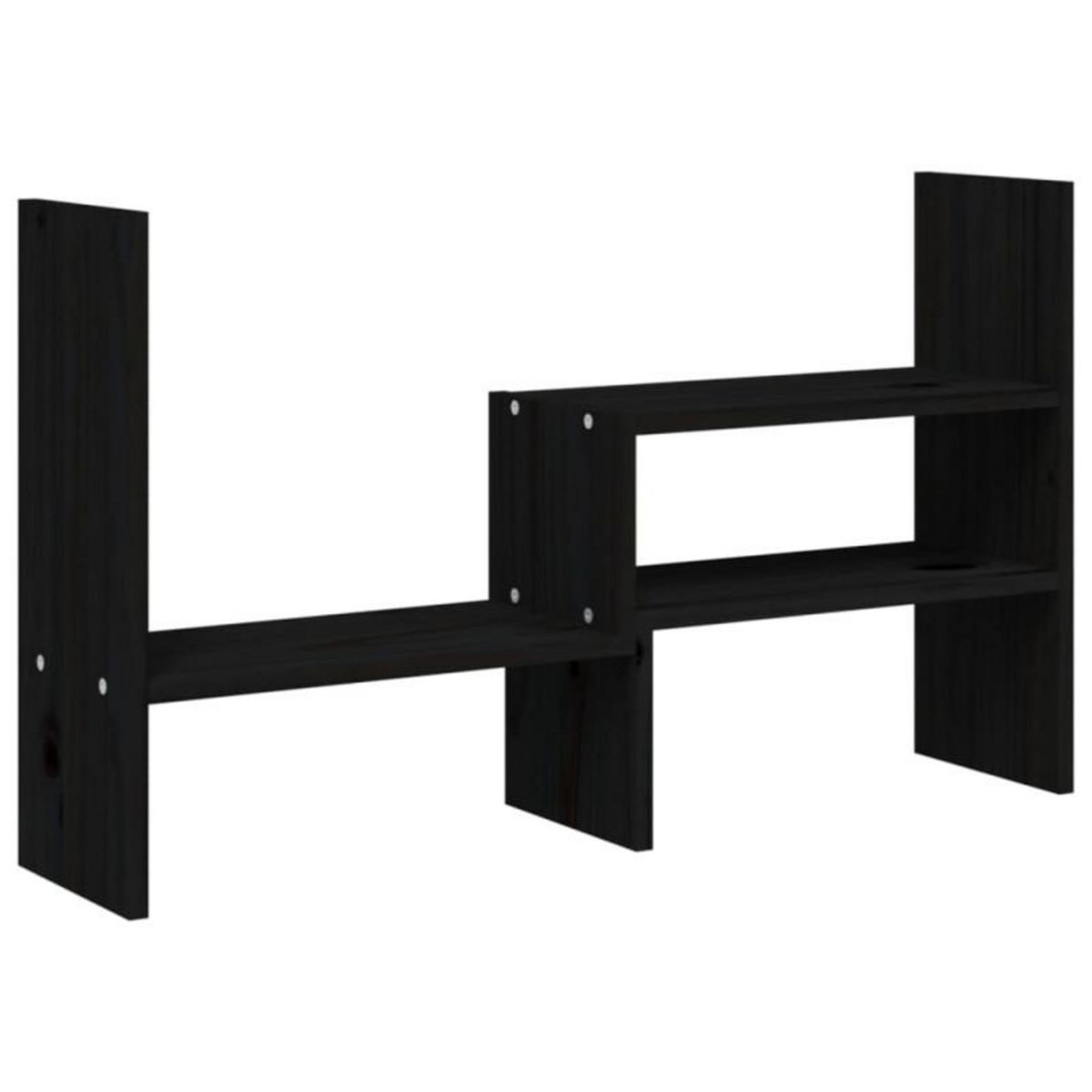 VIDAXL Support pour moniteur Noir (39 72)x17x43 cm Bois de pin solide