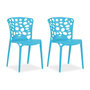 Voir la diapositive 1 : HomeStyle4U Chaise de jardin lot 2 chaises bleues