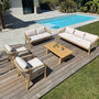 Voir la diapositive 2 : Paris Prix Salon de Jardin 7 Places  Serena  203cm Naturel