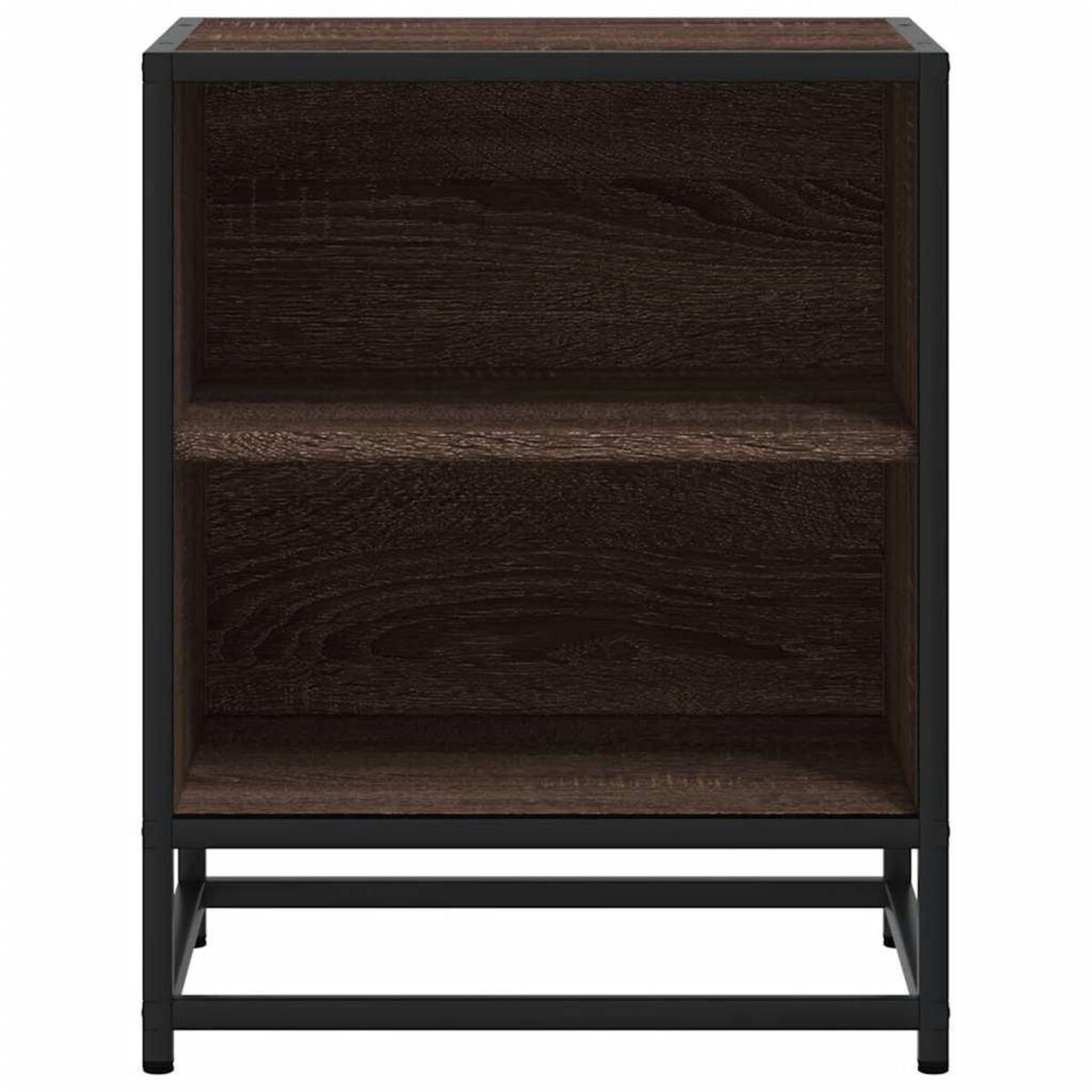 VIDAXL Table de chevet chene marron 40x31x50cm bois d'ingenierie metal