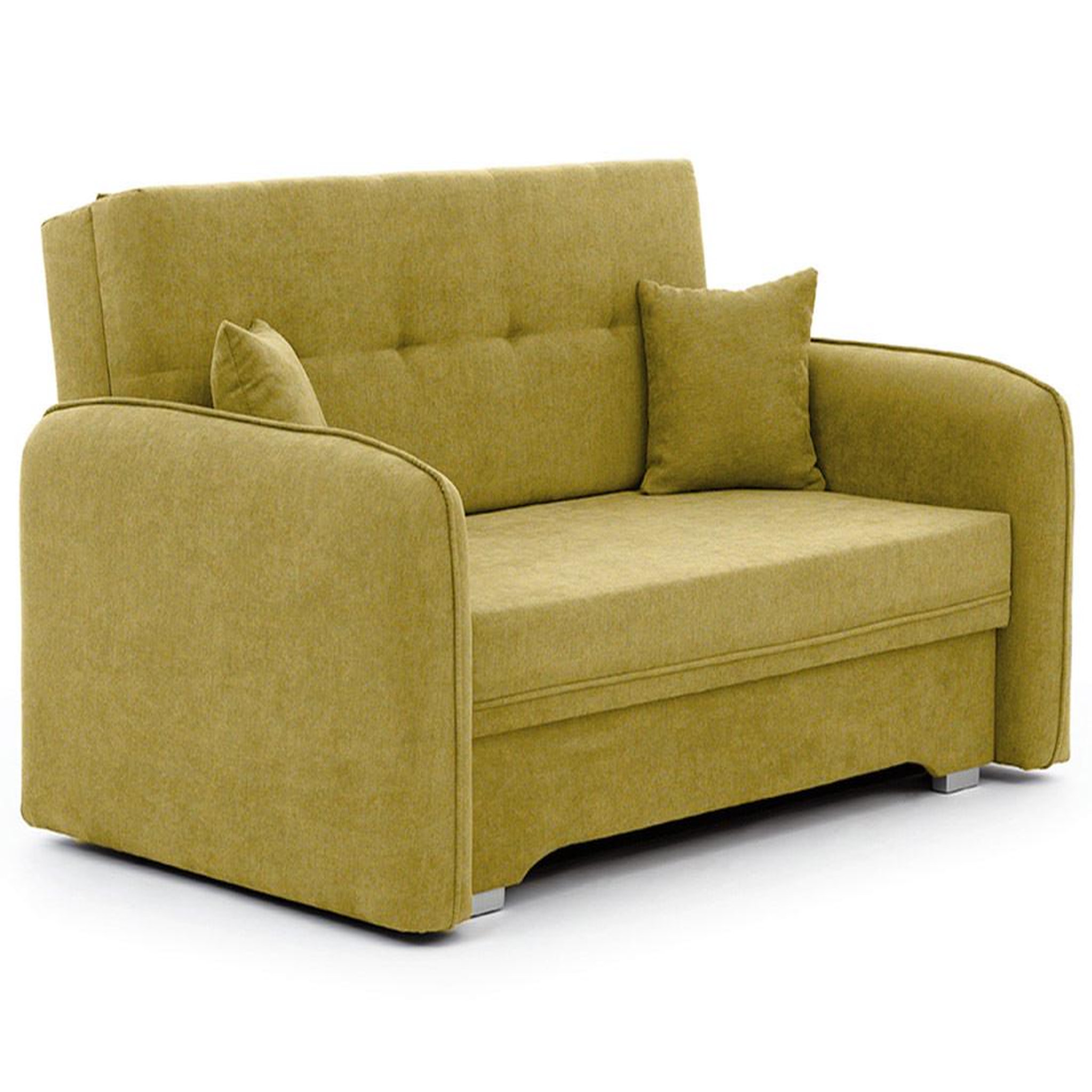 Voir la diapositive 1 : BEST MOBILIER Michelle - canapé droit 3 places convertible avec coffre en velours