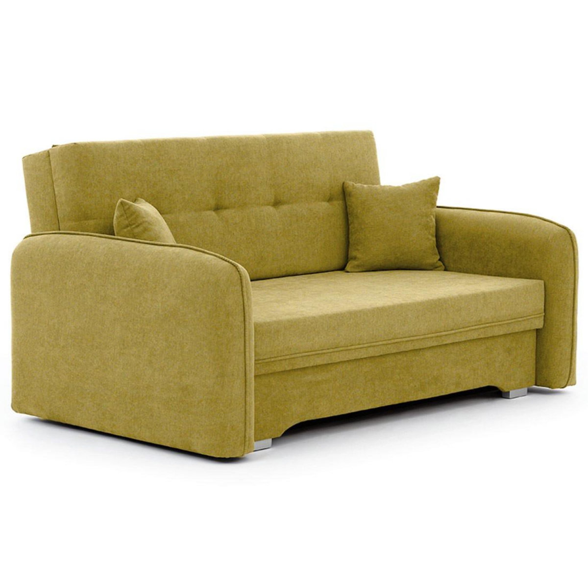 BEST MOBILIER Michelle - canapé droit 3 places convertible avec coffre en velours