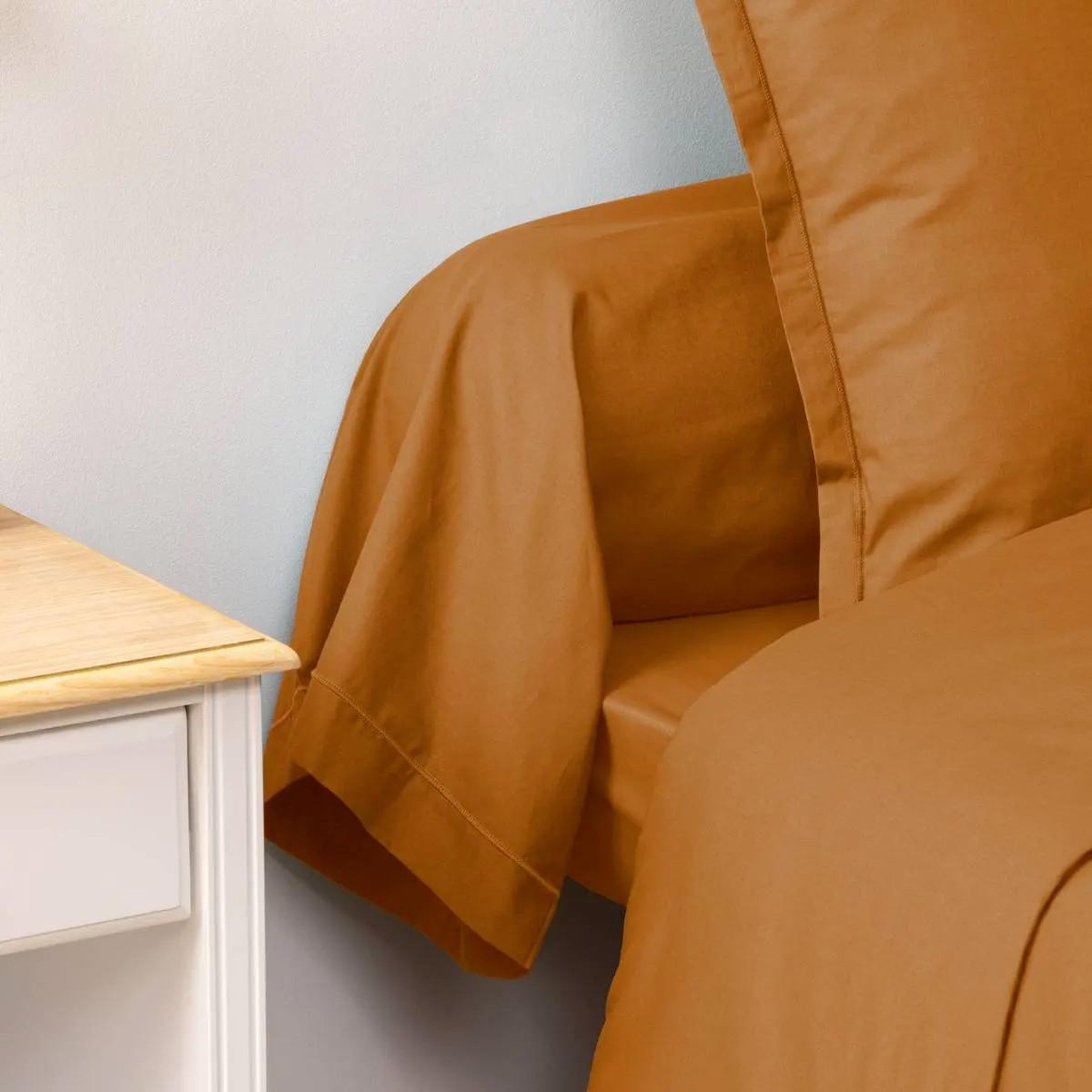 Voir la diapositive 2 : ATMOSPHERA Taie de traversin  alban  85x185cm jaune cumin