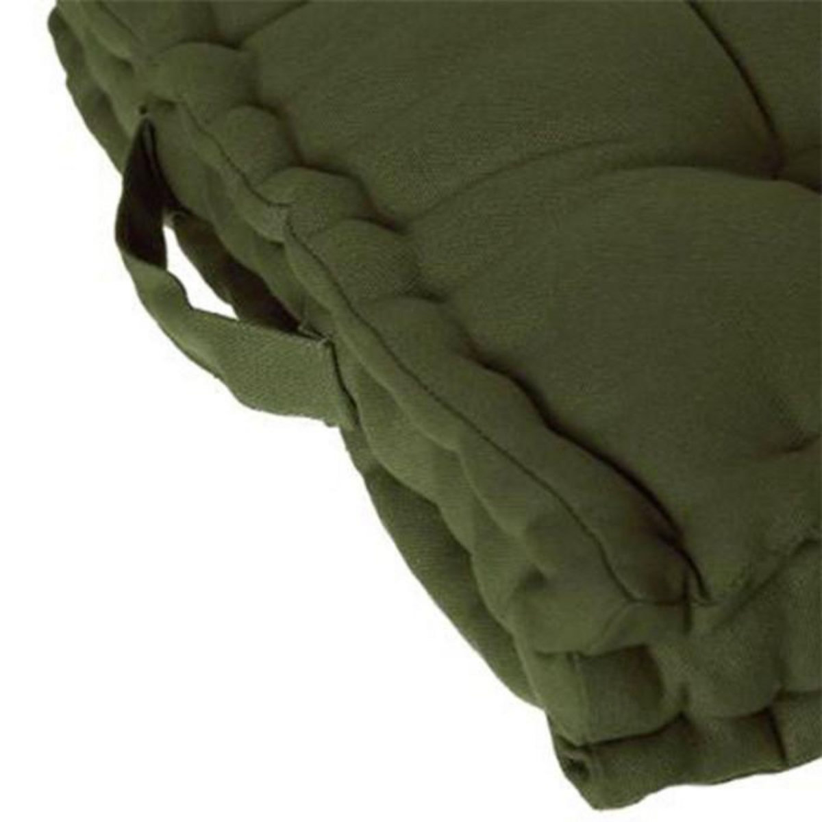 ATMOSPHERA Coussin de Sol  Dorian  40x40cm Vert Kaki