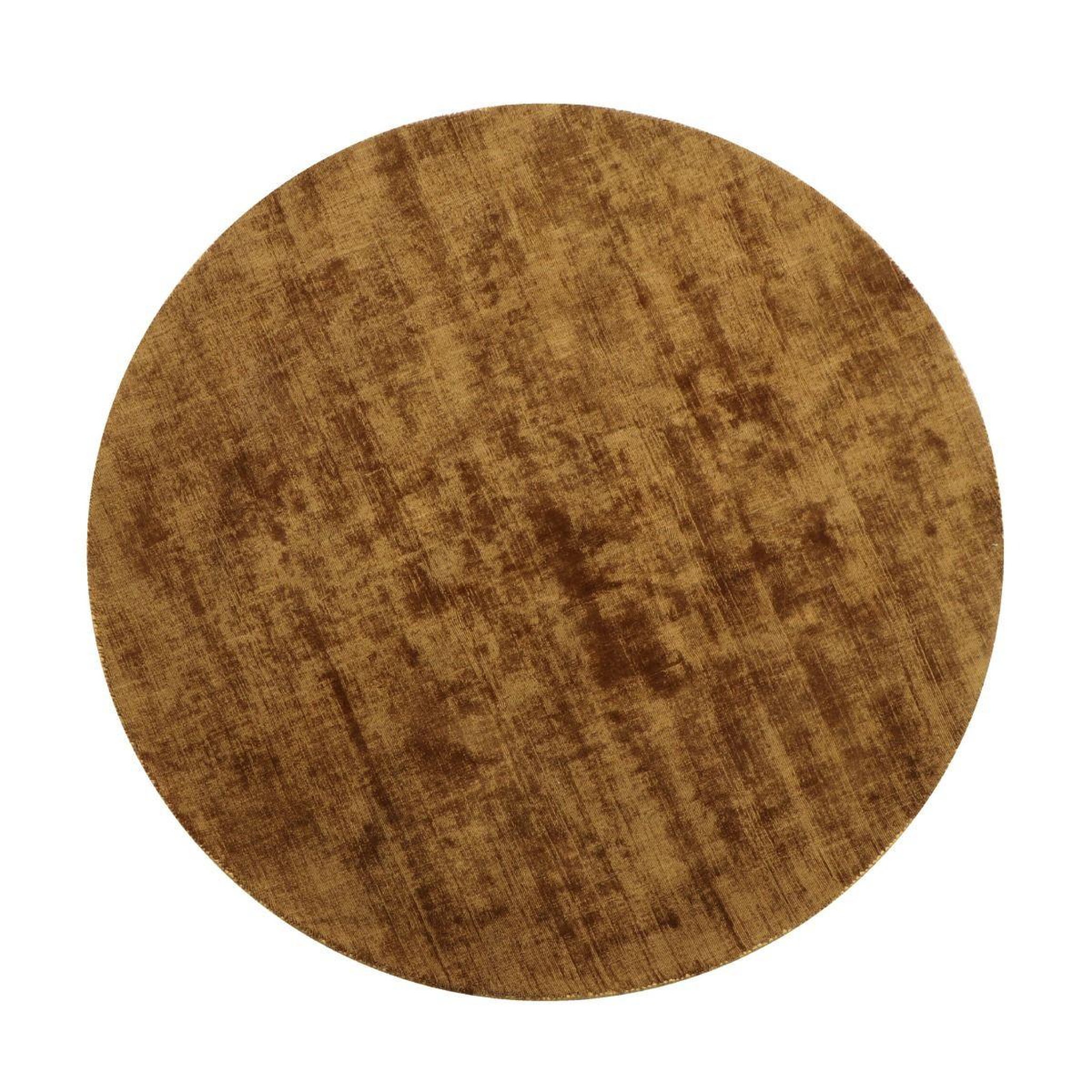 J-LINE Tapis déco rond  fabian  150cm marron