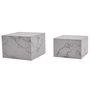 Voir la diapositive 2 : LISA DESIGN Fabio - lot de 2 tables basses - marbre blanc