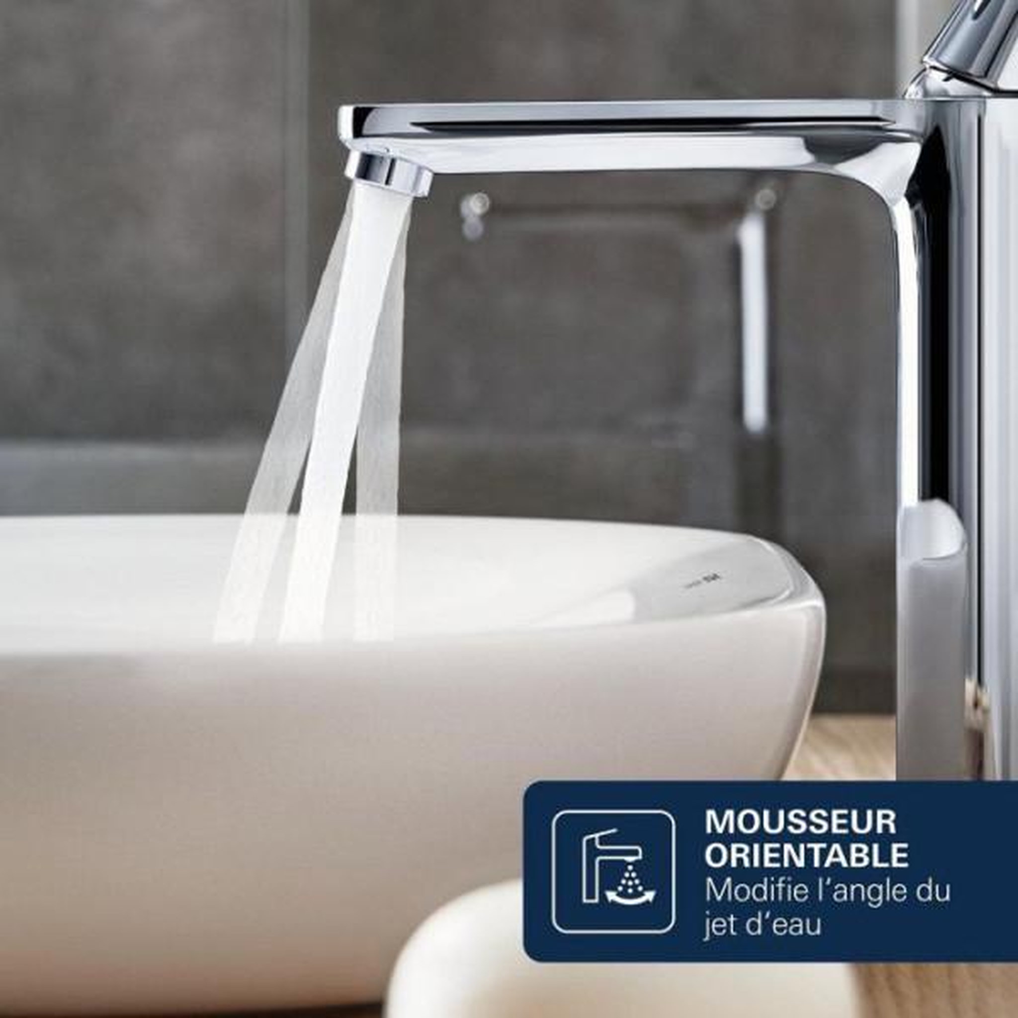 Voir la diapositive 6 : Grohe Mitigeur de lavabo - grohe dice - taille xl - corps lisse sans vidage - chrome