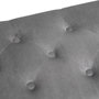 Voir la diapositive 5 : HOMCOM Banc banquette capitonnée design accoudoirs courbés pompons pieds bois hévéa revêtement velours gris