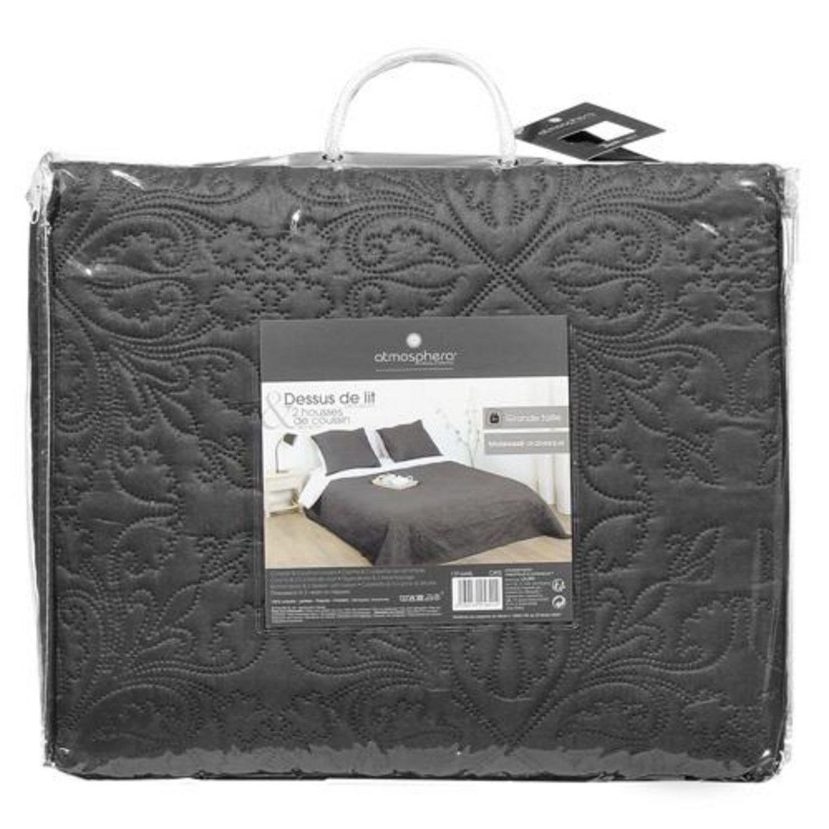 ATMOSPHERA Dessus de lit et 2 taies Arabesque - 260 x 240 cm.