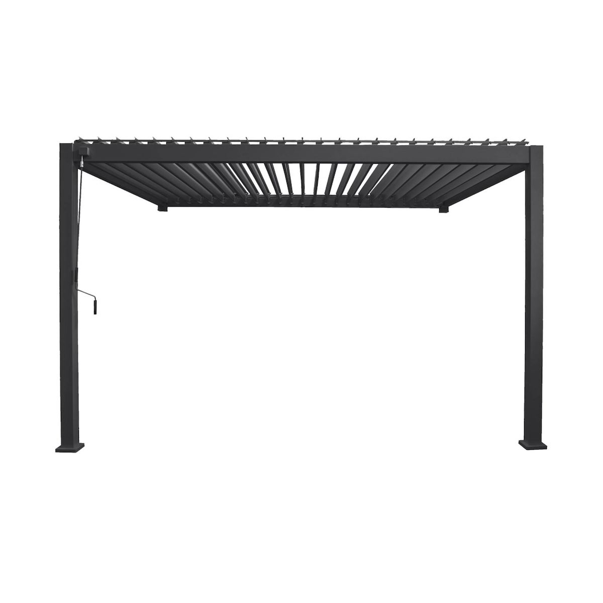 SWEEEK Pergola bioclimatique aluminium adossée lames orientables 4x3m Triomphe