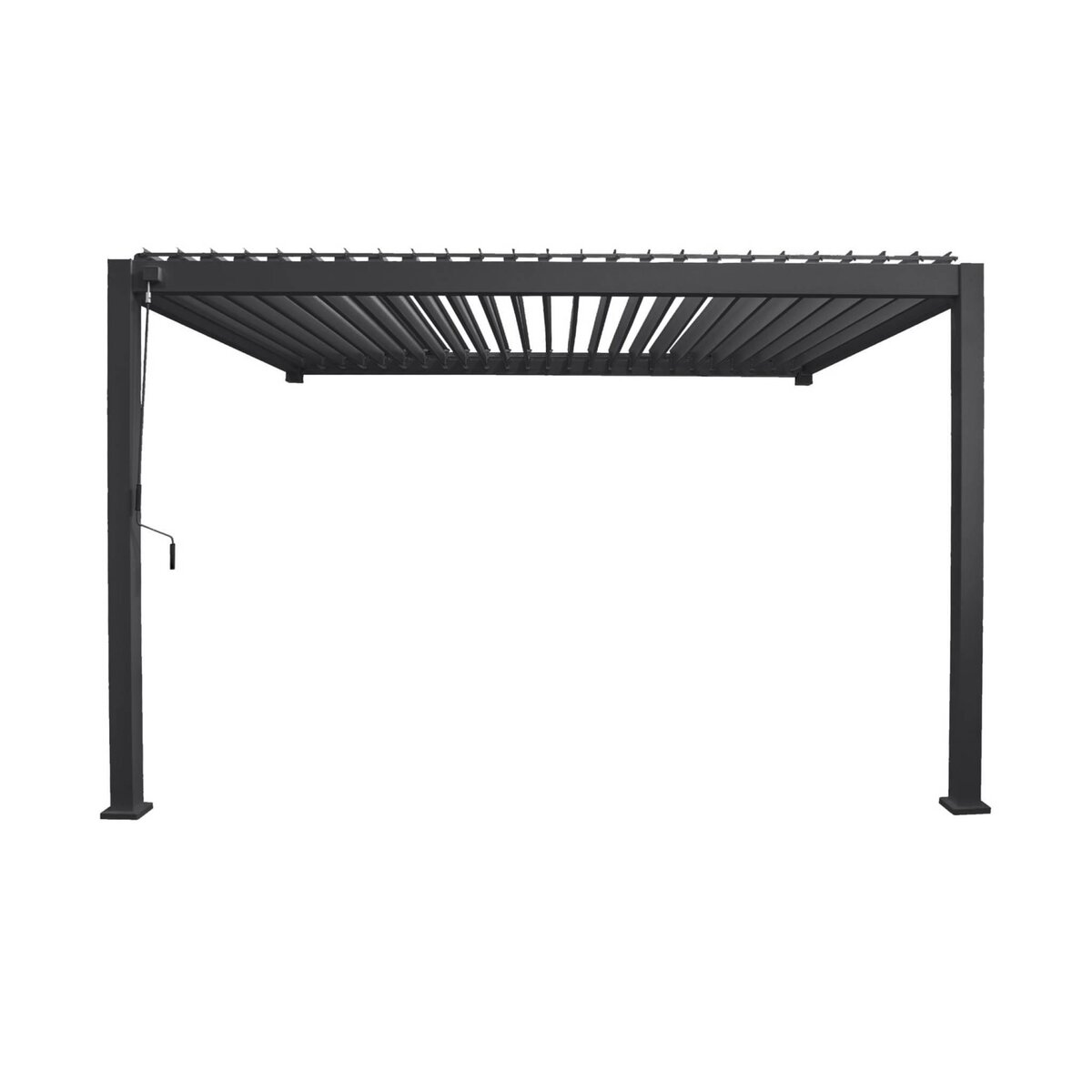 SWEEEK Pergola bioclimatique aluminium adossée lames orientables 4x3m Triomphe