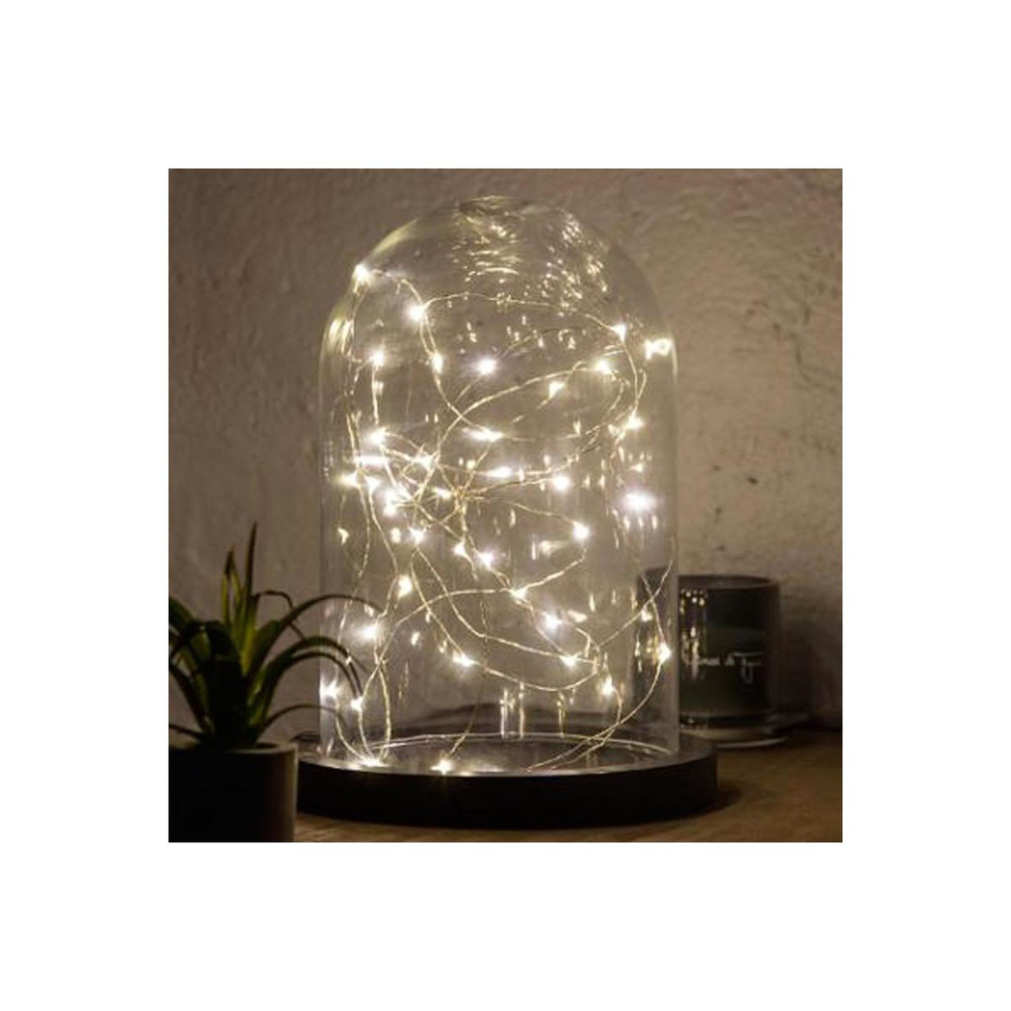 Voir la diapositive 2 : ATMOSPHERA Guirlande lumineuse  40 led blanc chaud  395cm chrome
